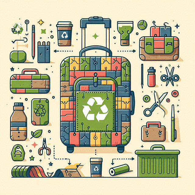 sustainable luggage made from recycled materials