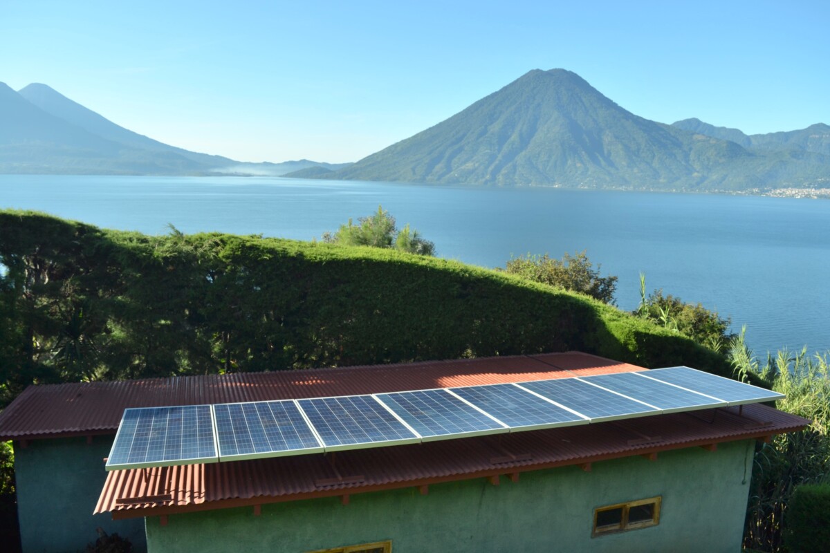 solar panels on yoga retreat