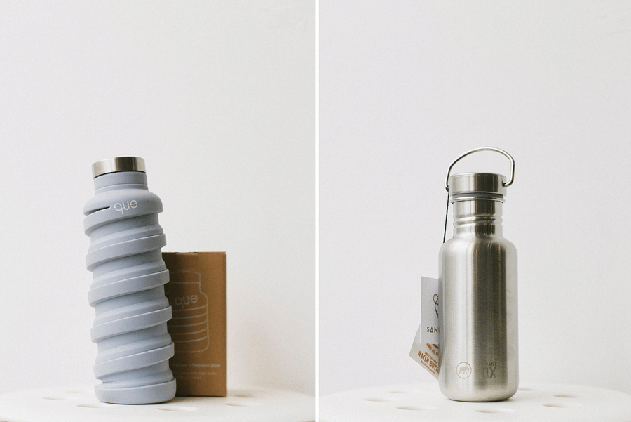 Assortment of eco-friendly travel accessories