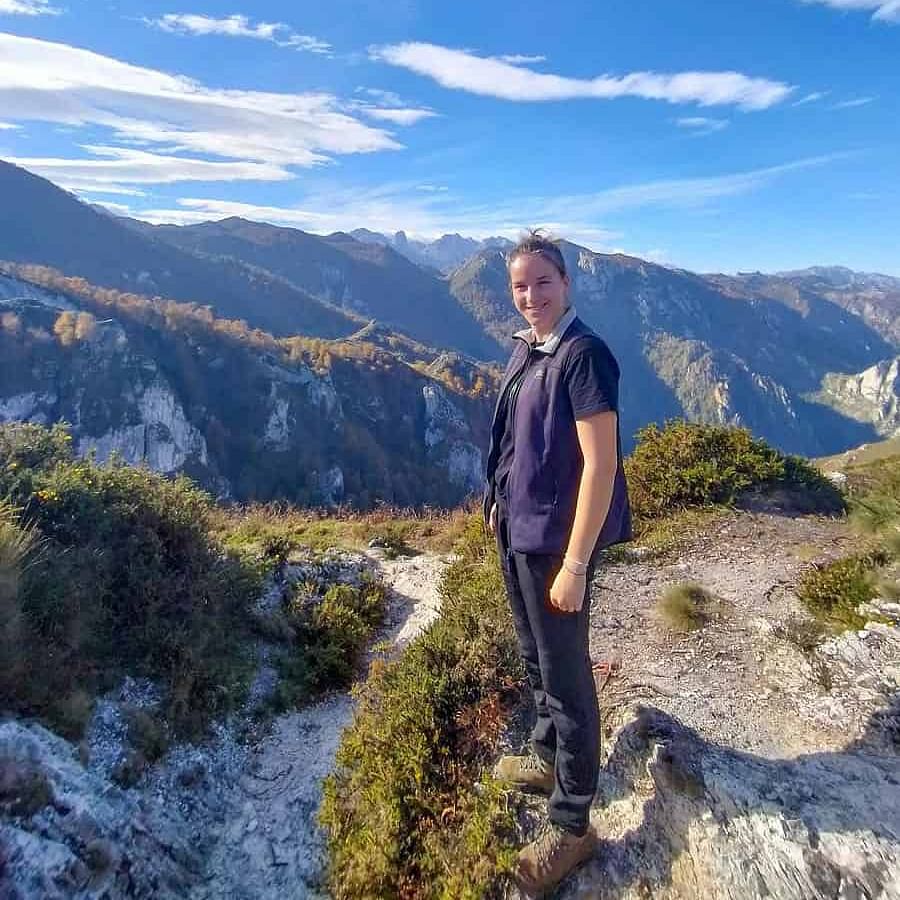 Eco-travel blogger Emma during a sustainable travel adventure