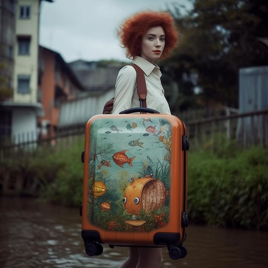 Eco-friendly suitcase and backpack
